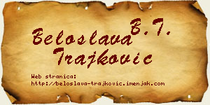 Beloslava Trajković vizit kartica